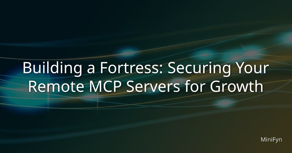 Building a Fortress: Securing Your Remote MCP Servers for Growth
